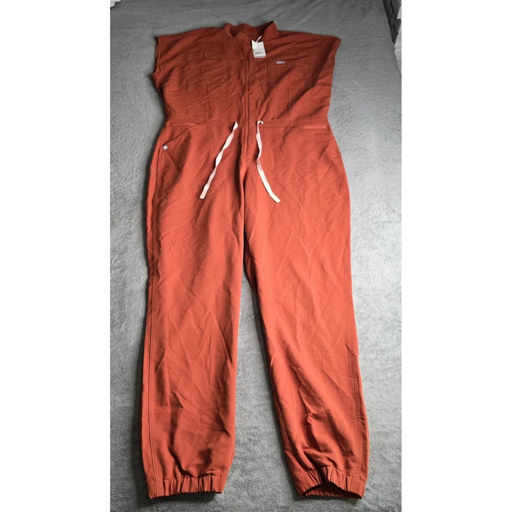 NWT FIGS Rafaela Cargo Scrub Jumpsuit Jogger Womens 2XL Auburn W22SW2035